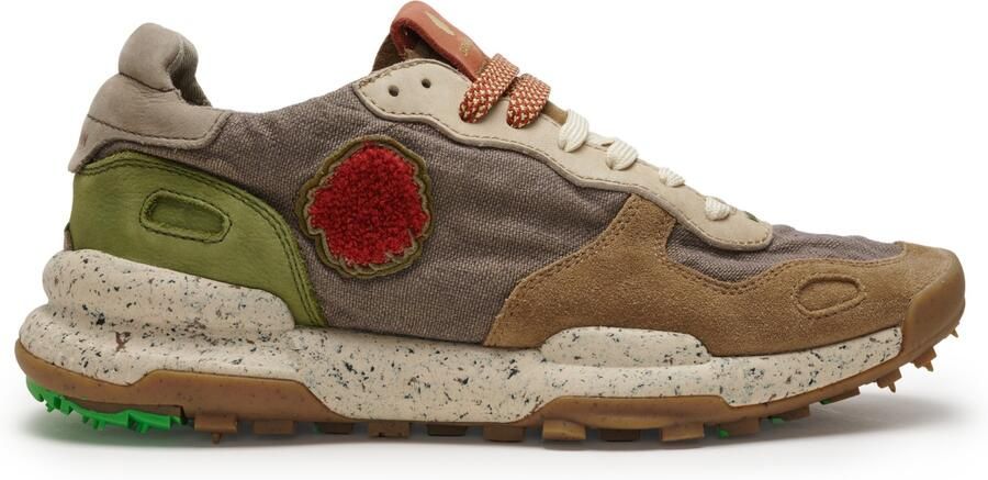 Satorisan Chacrona Linen Casual Sneakers Mannen Vintage Leer en linnen Sneakers Kleur Faded Chestnut - Foto 3