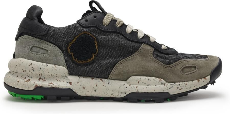 Satorisan Chacrona Linen Casual Sneakers Mannen Vintage Leer en linnen Sneakers Kleur Fumo Black - Foto 2