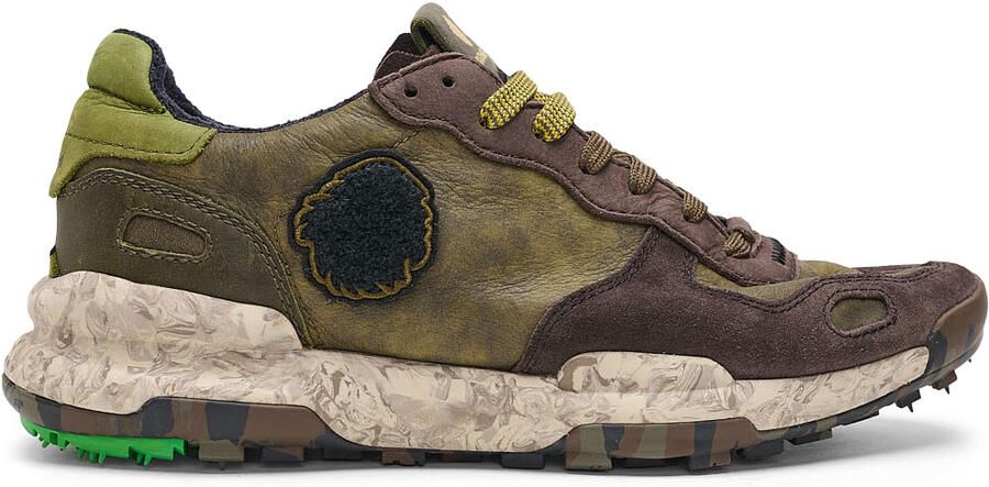 Satorisan Chacrona Premium Casual Sneakers Mannen Vintage Leer Sneakers Kleur Magnolia Bronze Black