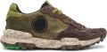 Satorisan Chacrona Premium Casual Sneakers Mannen Vintage Leer Sneakers Kleur Magnolia Bronze Black - Bruin