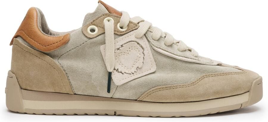 Satorisan Ensō Suede Casual Sneakers Unisex Vintage Leer Sneakers Kleur Phant