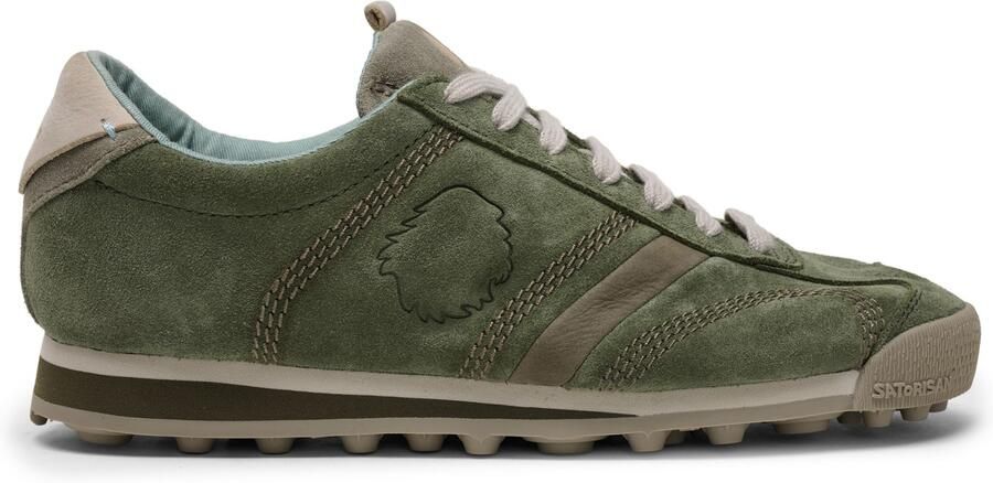 Satorisan Stardust Suede Casual Sneakers Unisex Vintage Leer Sneakers Kleur Rush Green - Foto 2