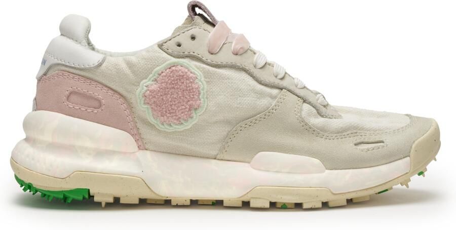 Satorisan Chacrona Linen Casual Sneakers Vrouwen Vintage Leer en linnen Sneakers Kleur Chantilly Cream W - Foto 5