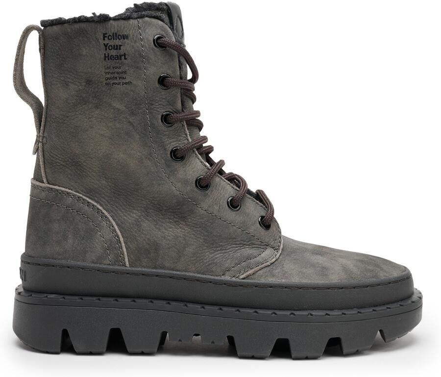 Satorisan Women's Unalome Laces Premium Wool Winterschoenen grijs