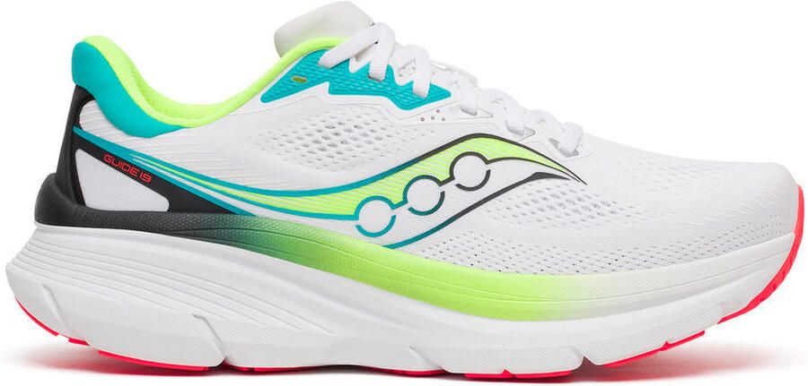 Saucony Guide 19 Hardloopschoenen wit citron