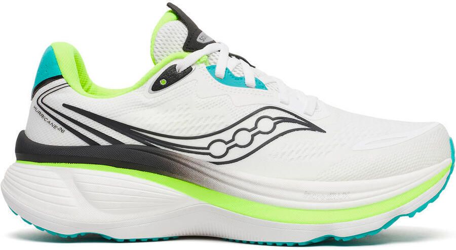 Saucony Hurricane 26 Hardloopschoenen wit citron