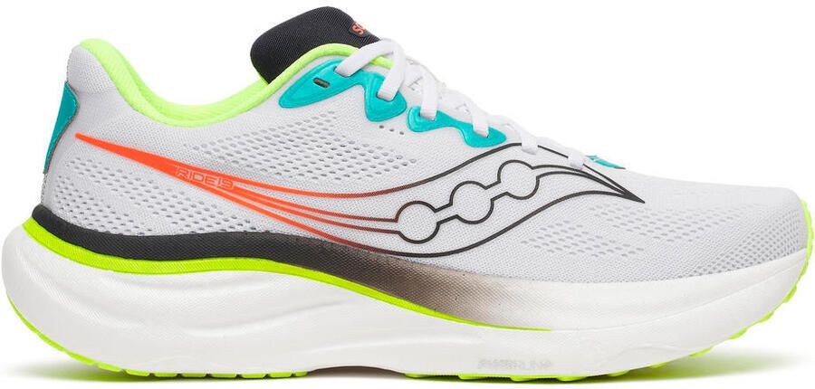 Saucony Ride 19 Hardloopschoenen wit citron