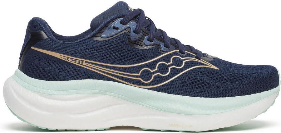 Saucony Women's Ride 19 Hardloopschoenen grijs blauw