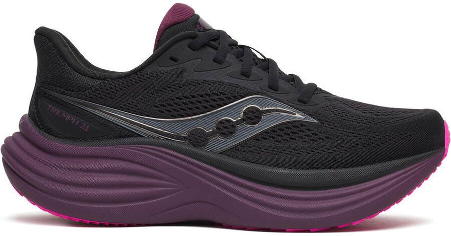 Saucony Women's Triumph 24 Hardloopschoenen zwart syrup