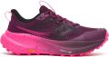 Saucony Xodus Ultra 4 WS Trailrunningschoenen Dames Aubergine Shock - Rood