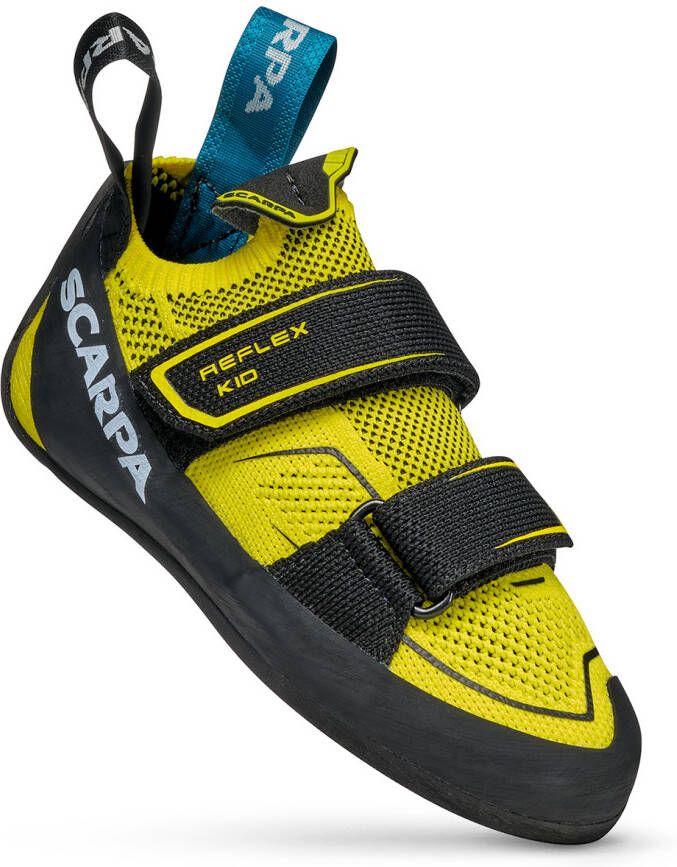 Scarpa Kid's Reflex Klimschoenen geel olijfgroen