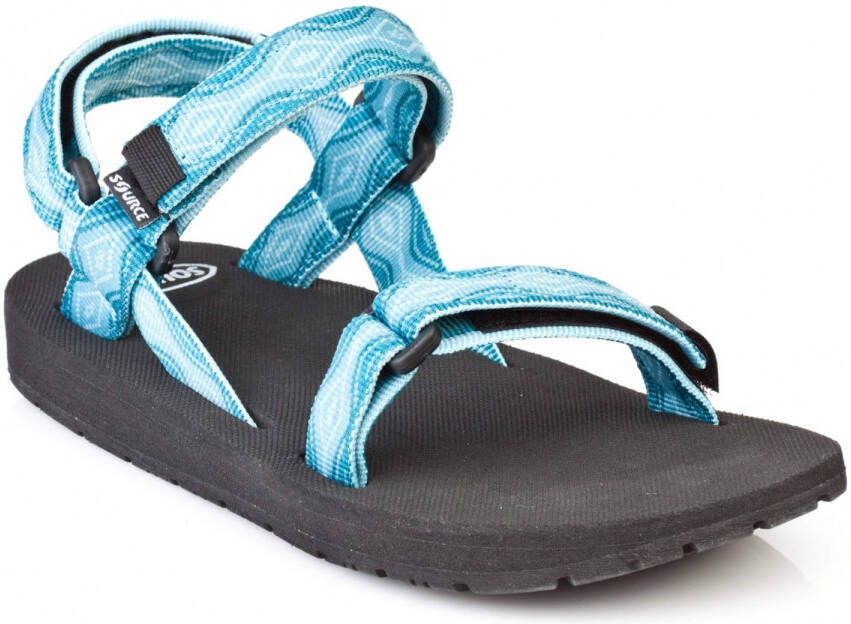 Source Classic Sandaal dames Wandelsandalen Vrouwen blauw zwart wit - Foto 2