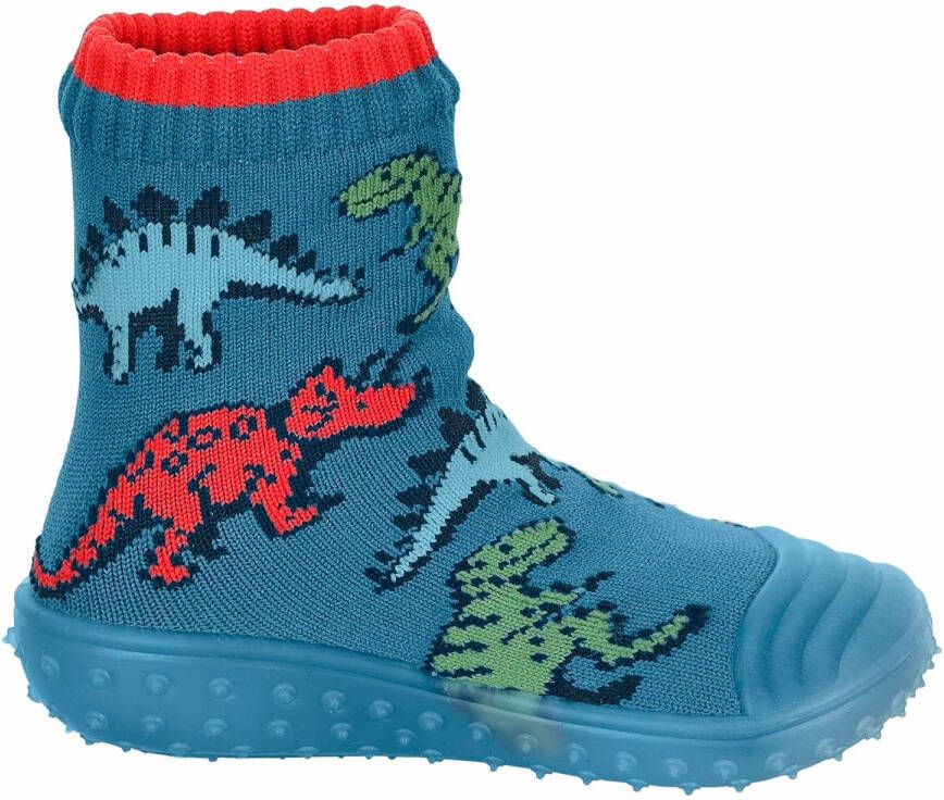 Sterntaler Kid's Adventure-Socks Dinos Pantoffels blauw