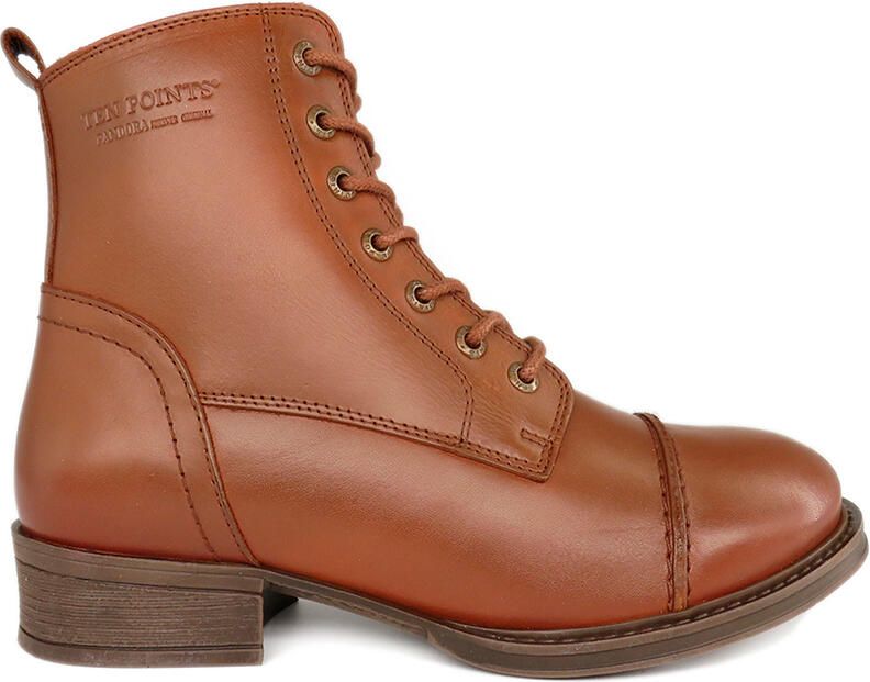 Ten Points Pandora Lace & Zip Boots Hoge schoenen bruin - Foto 1