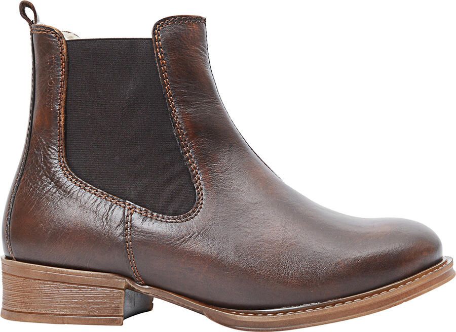 Ten Points Women's Pandora Chelsea Boots Wool Winterschoenen bruin grijs