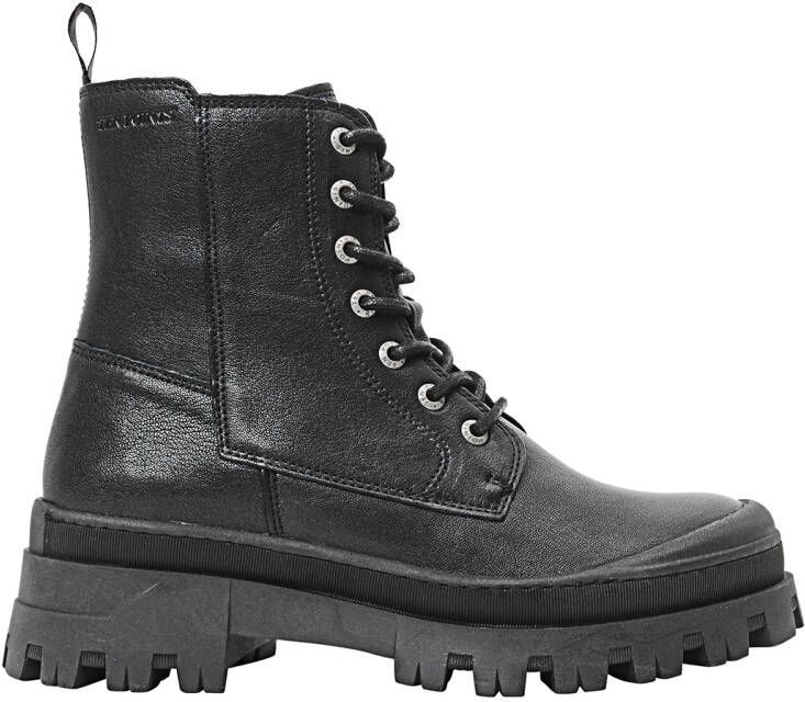 Ten Points Women's Jenny Lace Boots Tanned Leather Winterschoenen grijs zwart