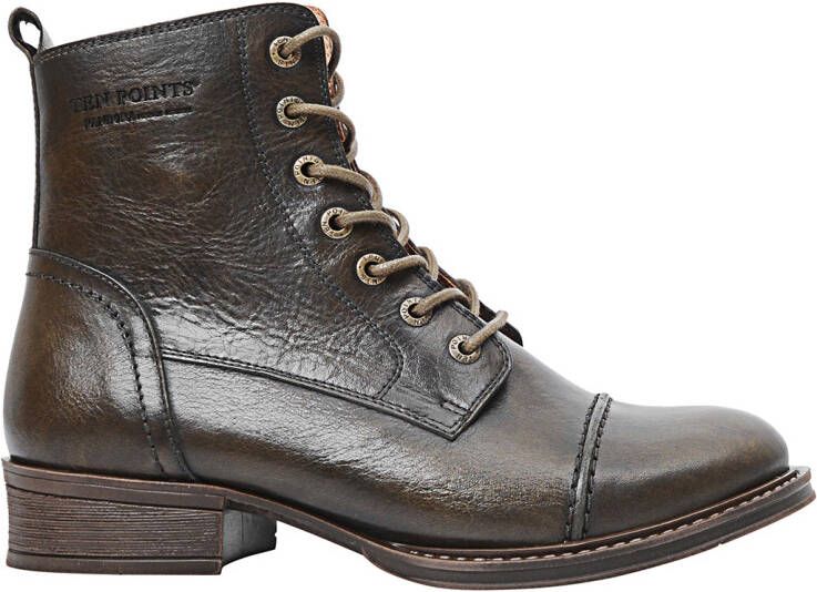 Ten Points Women's Pandora Boots Tanned Leather Hoge schoenen grijs