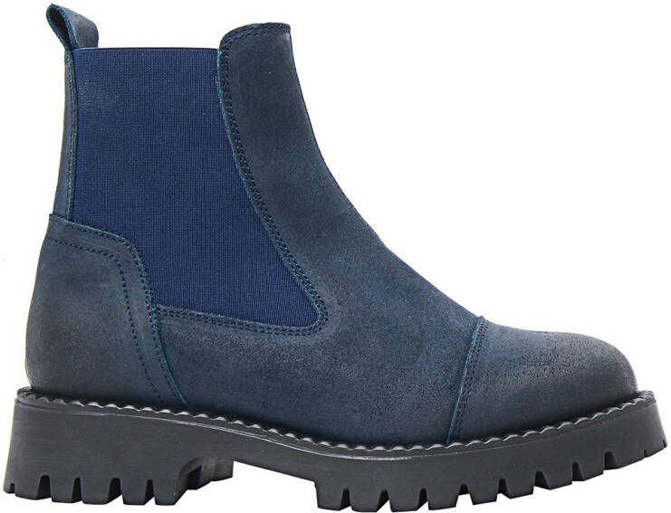 Ten Points Women's Penny Chelsea Suede Boots Hoge schoenen blauw