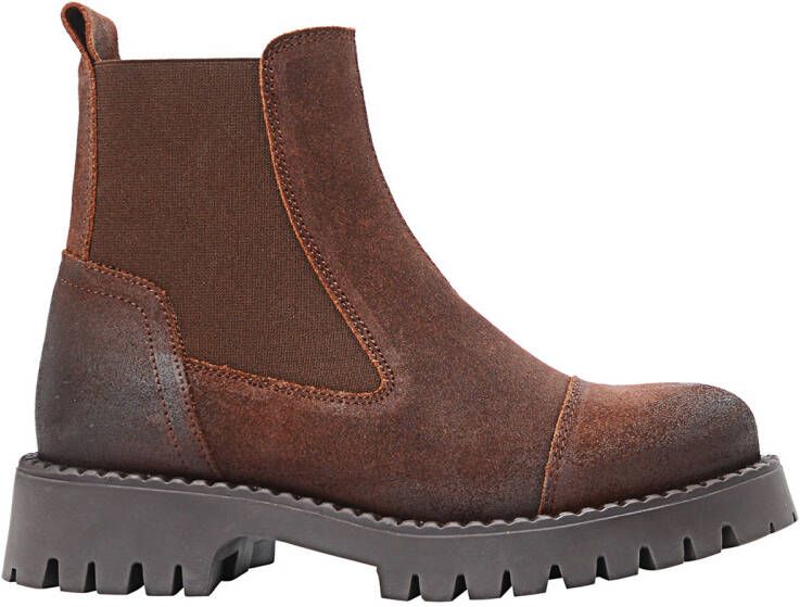 Ten Points Women's Penny Chelsea Suede Boots Hoge schoenen bruin