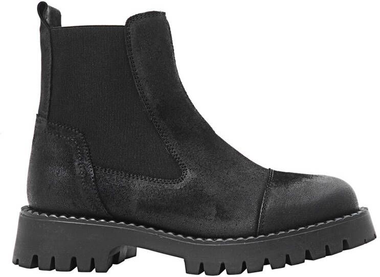 Ten Points Women's Penny Chelsea Suede Boots Hoge schoenen zwart