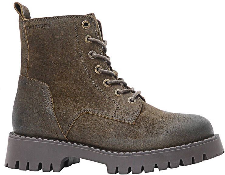 Ten Points Women's Penny Lace Suede Boots Hoge schoenen bruin grijs