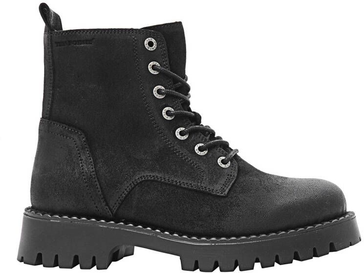 Ten Points Women's Penny Lace Suede Boots Hoge schoenen zwart