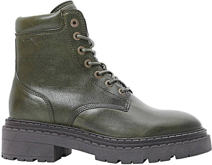 Ten Points Women's Sonja Lace Boots Tanned Leather Hoge schoenen grijs