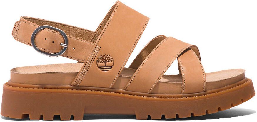 Timberland Women's Clairemont Way Cross-Strap Sandal Sandalen bruin