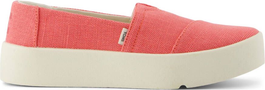 TOMS Women's Verona Slip On Sneakers beige rood
