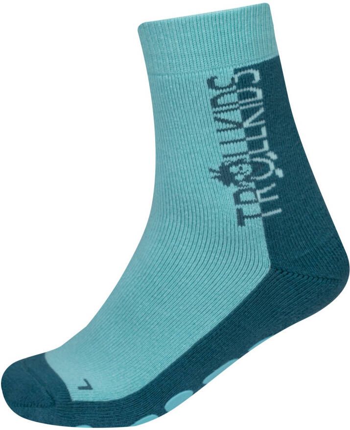 Trollkids Kid's Anti Slip Socks Pantoffels maat 23-26 turkoois