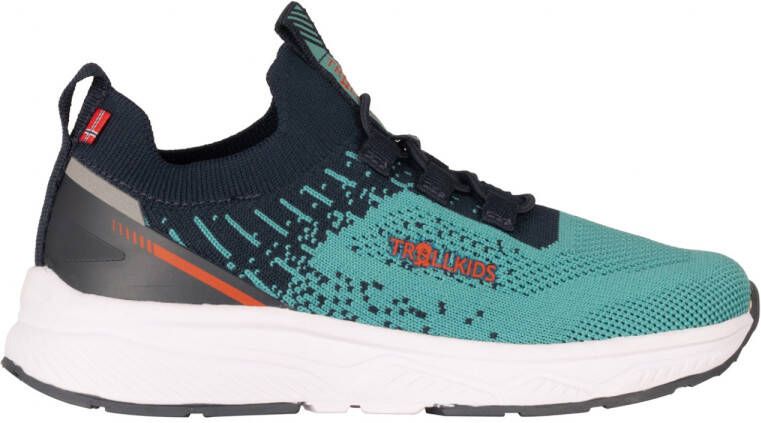 Trollkids Kid's Balestrand Sneaker Vrijetijdsschoenen dusty turquoise oranje