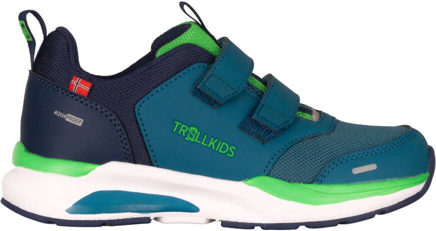 Trollkids Kid's Flekkefjord Hiker Vrijetijdsschoenen dark marine groen