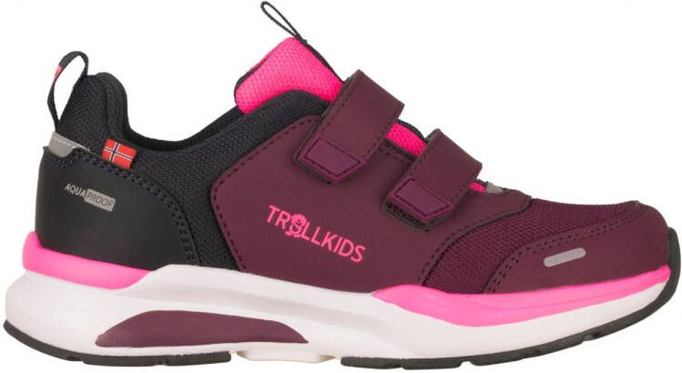 Trollkids Kid's Flekkefjord Hiker Vrijetijdsschoenen mulberry zwart