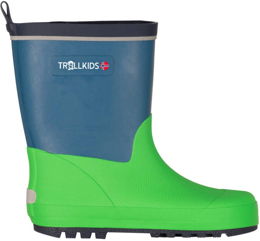 Trollkids Kid's Lysefjord Rubber Boots Rubberlaarzen groen blauw