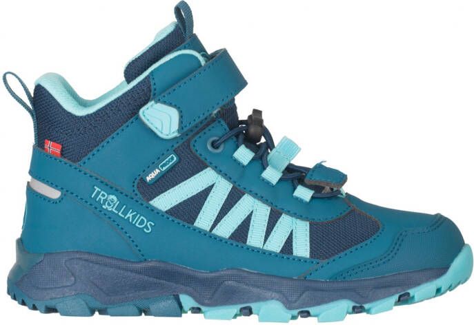 Trollkids Kid's Tronfjell Hiker Mid Wandelschoenen blauw turkoois