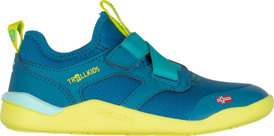Trollkids Kid's Bergen Hiker Barefootschoenen blauw groen