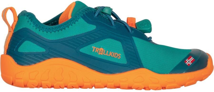 Trollkids Kid's Skanden Barefoot Hiker Barefootschoenen groen sahara sunset