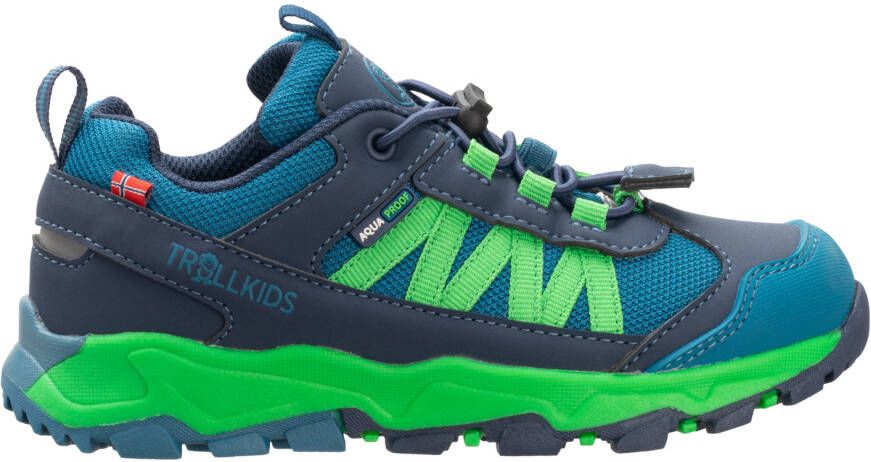 Trollkids Kid's Tronfjell Hiker Low Multisportschoenen blauw groen