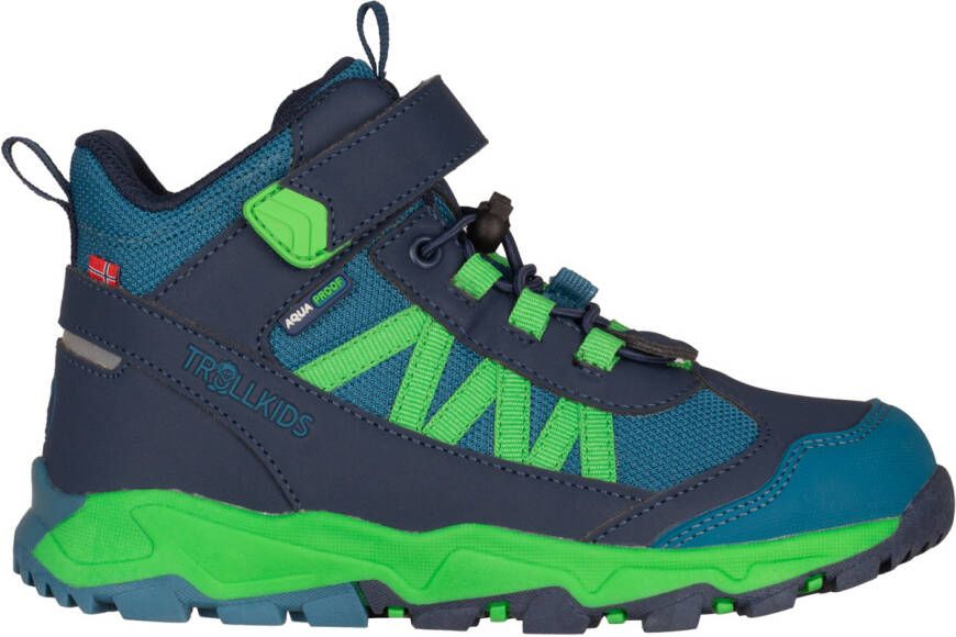 Trollkids Kid's Tronfjell Hiker Mid Wandelschoenen blauw groen