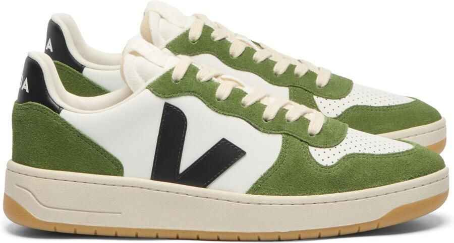 Veja V-10 Prime Sneakers beige olijfgroen