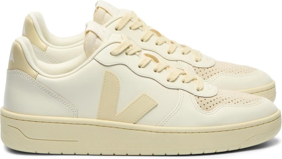 Veja V10 Extra WhiteNatural Leather Sneakers Wo Beige - Foto 5