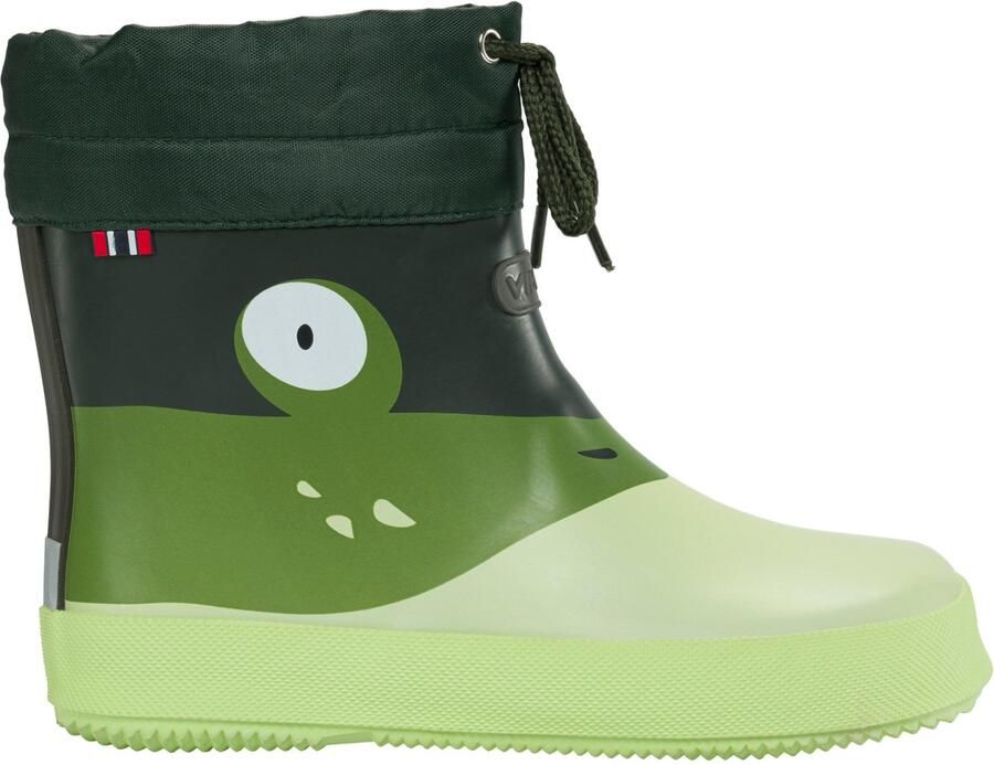 Viking Kid's Alv Barefoot Paw Print Rubberlaarzen groen