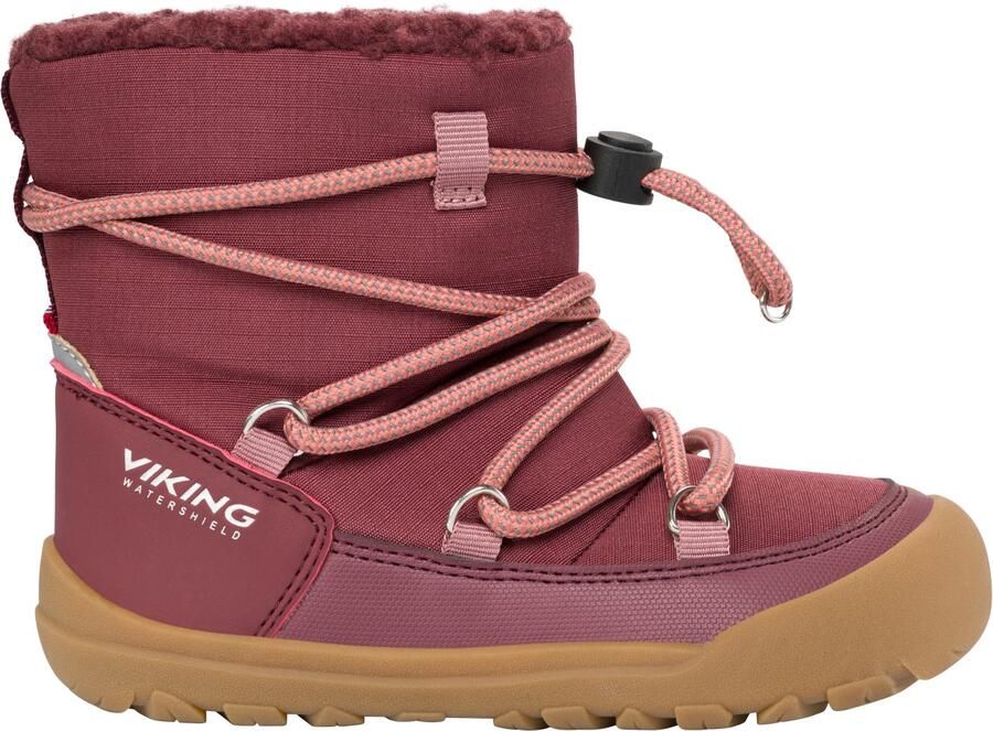 Viking Kid's Birch Barefoot Warm WP Pull-On Winterschoenen rood