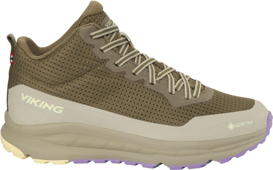 Viking Women's Motion Mid GTX Wandelschoenen beige olijfgroen
