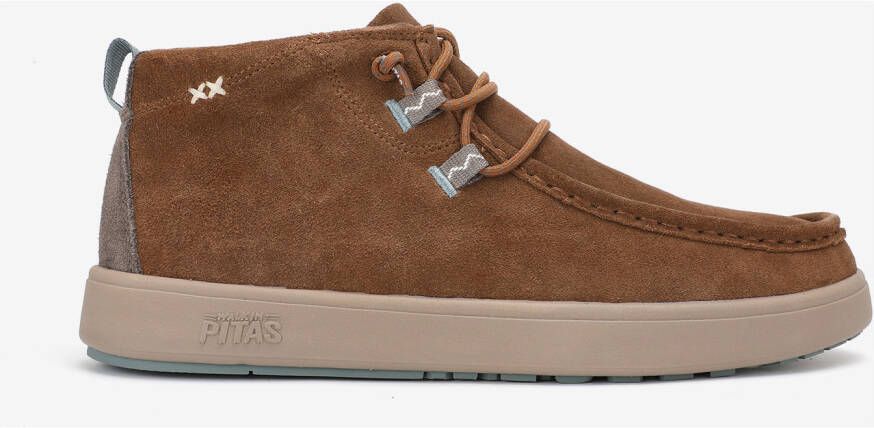 Walk in Pitas Atlanta Hoge schoenen wit bruin