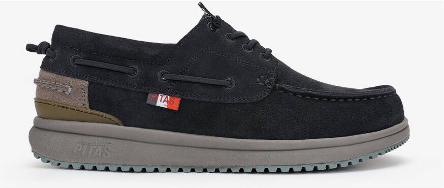 Walk in Pitas Denver Sneakers wit zwart