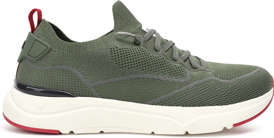 Walk in Pitas Cue Sneakers olijfgroen wit