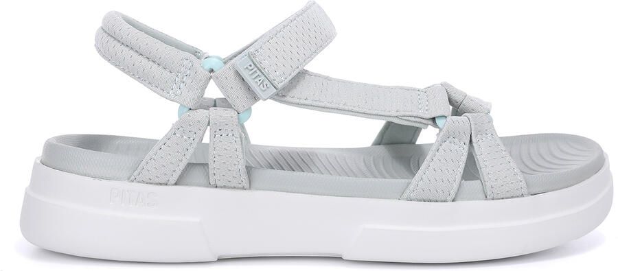 Walk in Pitas Women's Claire Sandalen wit grijs