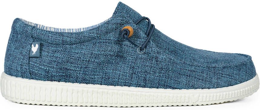 Walk in Pitas WP150 Wallabi Linen Sneakers blauw
