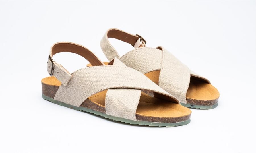 Zouri Sandalen Coral Linen Nature - Foto 1